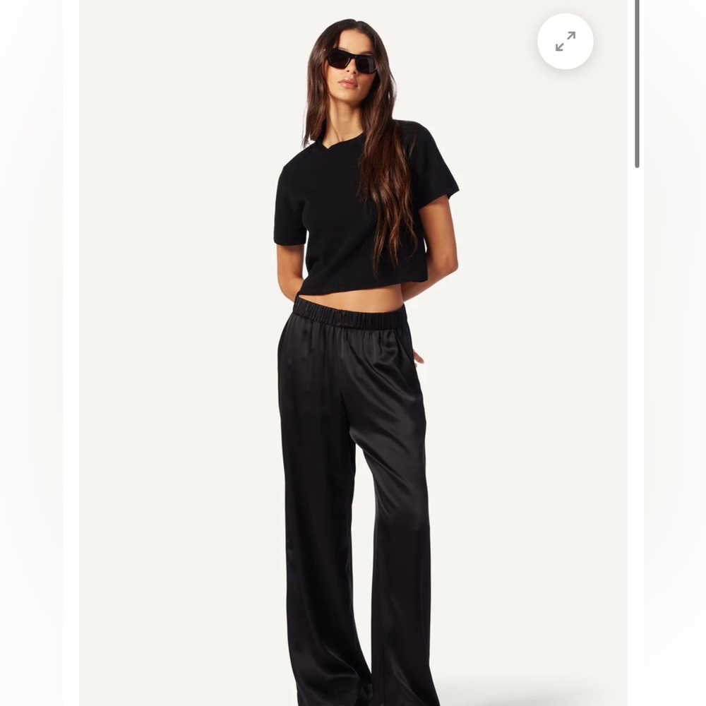 SABLYN CHARLESTON RELAXED CASHMERE CREWNECK TEE BLACK